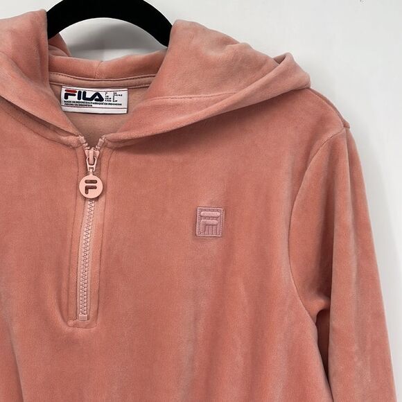 FILA Aaral Cropped Half Zip Hoodie - Picture 4 of 8